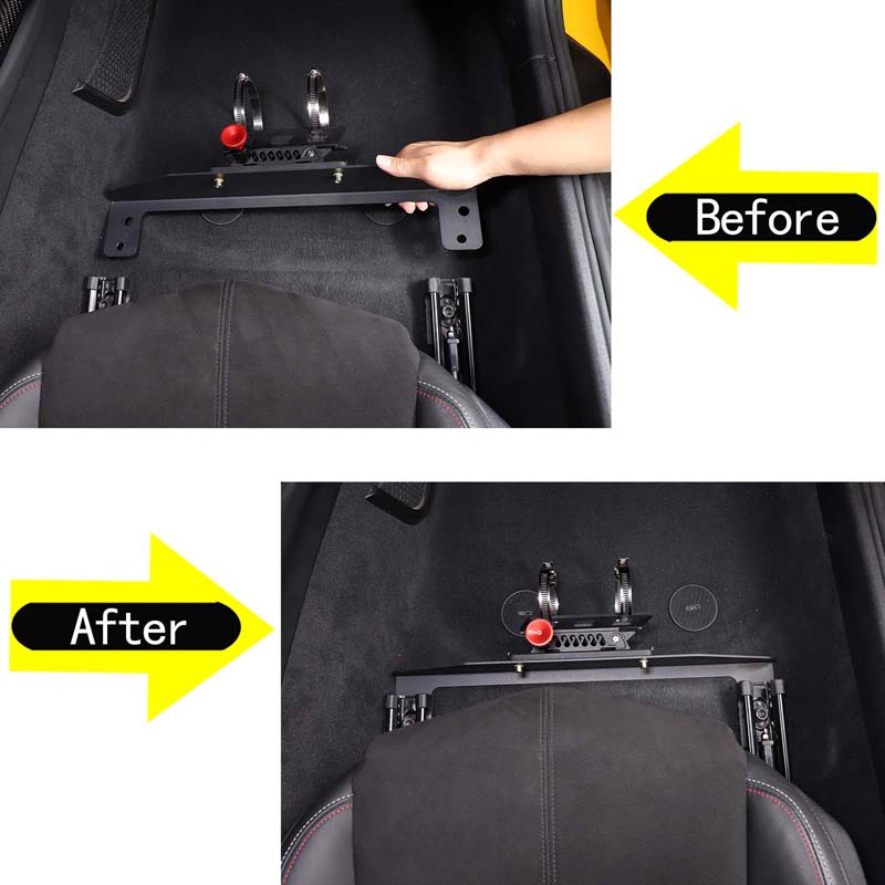 Для Toyota GR Supra A90-2023 алюминиевый автомобильный кронштейн для огнетушителя второго пилота под сиденьем, панель для хранения, стойка для автомобиля