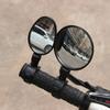 Rear View 360° Rotate Rubber+ABS Motorcycle Looking Glass Bike Rearview Bicycle Mirror Handlebar