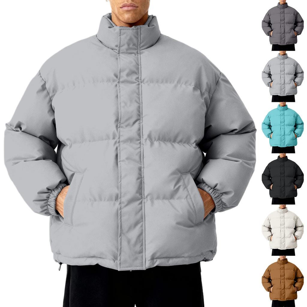 Men's Loose-Fit Casual Down Jacket With Long Sleeves