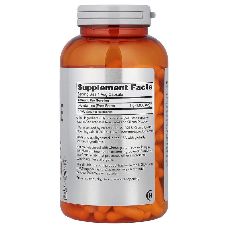 Sports, L-Glutamine, 1,000 mg, 240 Veg Capsules