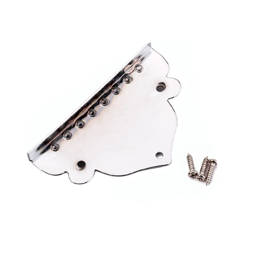 With 3Pcs Screws Mandolin Tailpiece Silver Mandolin Bridge Replacement For Mandolin Instrument