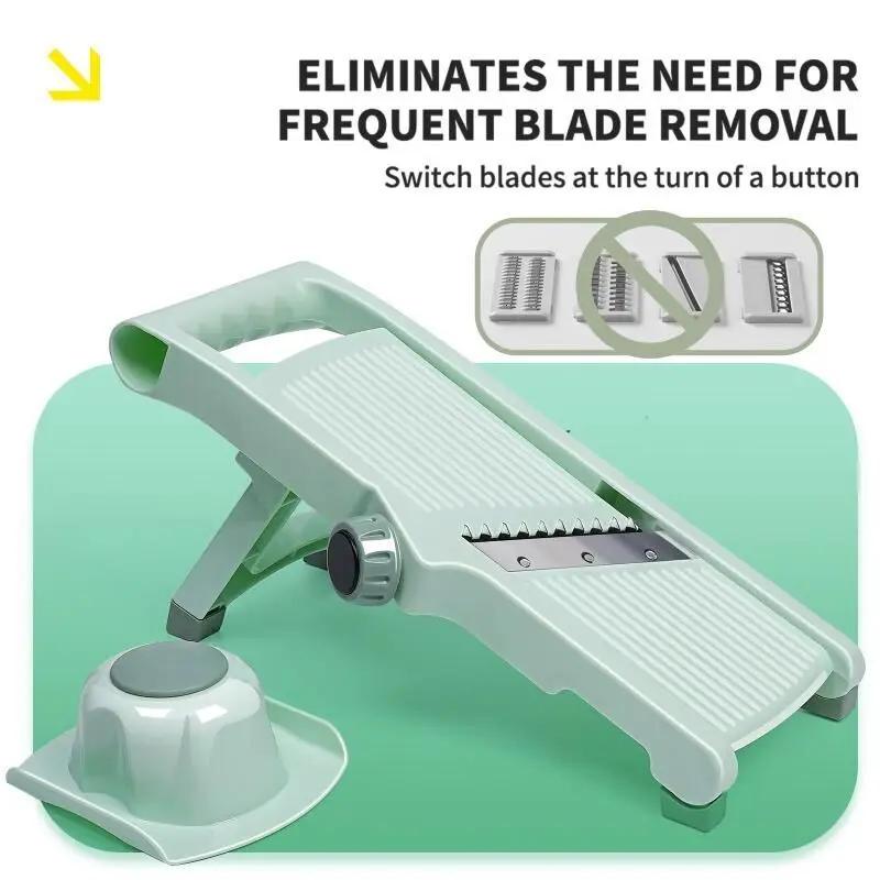 Multifu Home Vegetable Slicer Kitchen Fruit Vegetable Slicing And Shredding Machine Manually Adjustable Knob Lemon Potato Grater