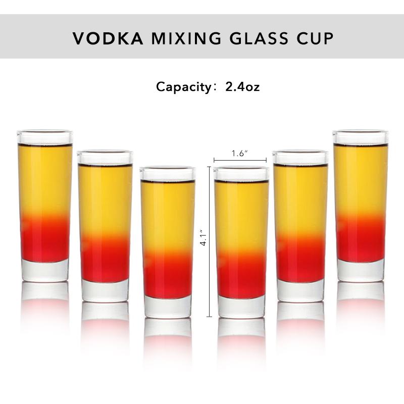 Рюмки для водки 2,4 унции, набор из 6/12, стаканы для рюмок с тяжелым основанием, маленькие стаканы для питья, стаканы для текилы для водки, виски