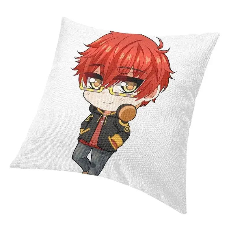 Mystic Messenger 707 Чехлы для подушек в стиле чиби, полиэстер, аниме, игра, наволочка для дивана, автомобиля, квадратная наволочка, декоративная домашняя наволочка