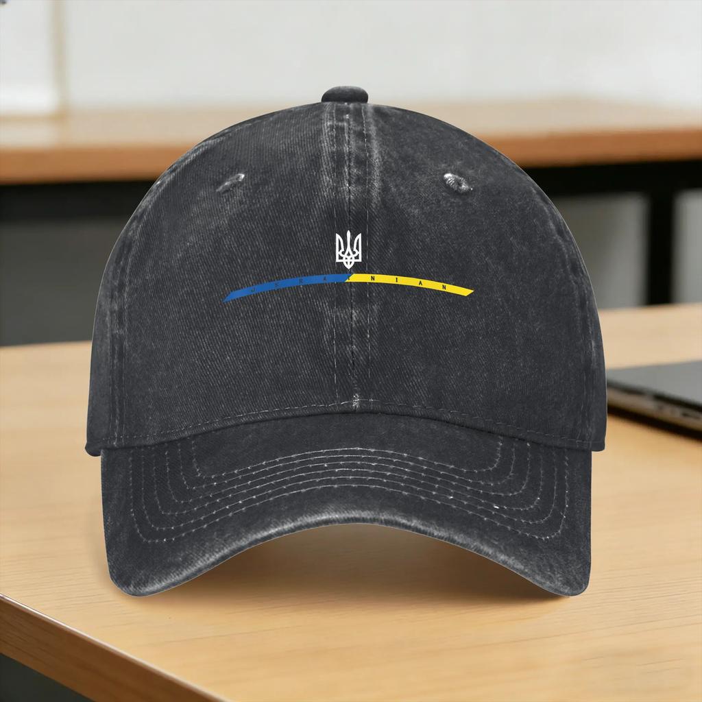 Ukraine Ukrainian Flag Map Baseball Cap Sun Hunting Camping Wholesale Washed Hip Hop Hats Couple Women Fashion DIY Baseball Caps