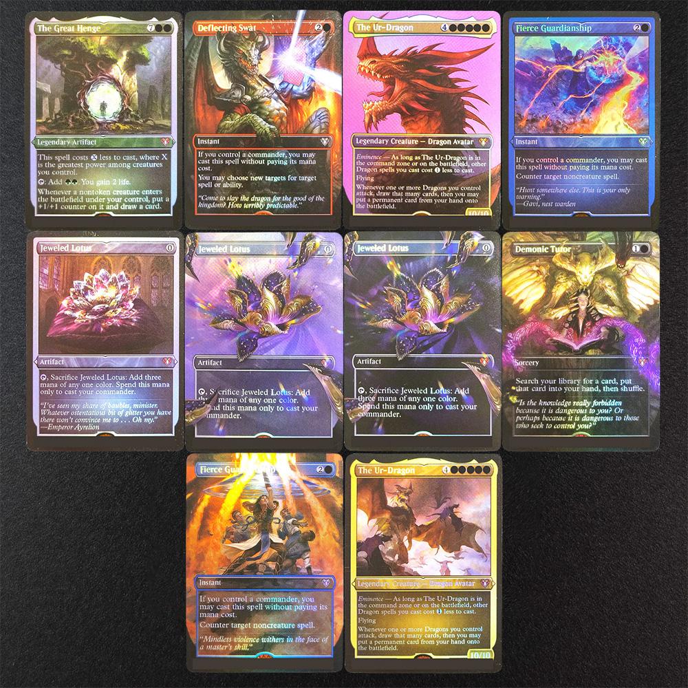 CMM TCG Proxy Magical Cards Jeweled Lotus The Ur-Dragon Fierce Guardianship Demonic Tutor The Great Henge Deflecting Swat