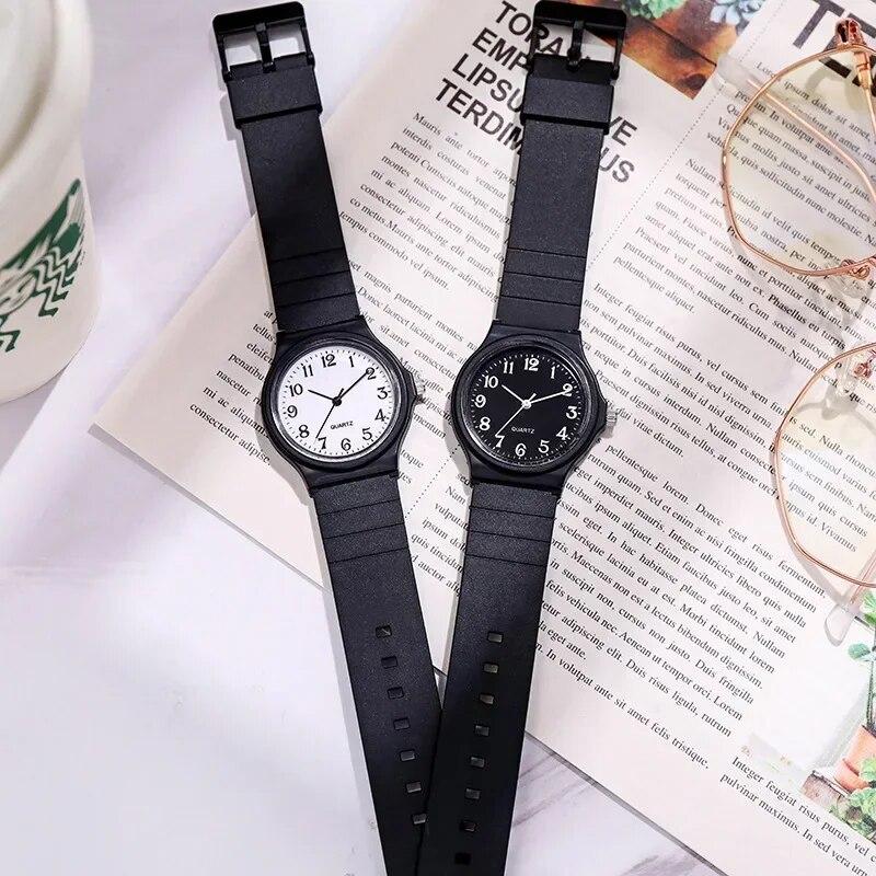 Men's Black Watch Silicone Strap Soft Business Small Wrist Watches For Men Male Clocks Montre Homme Relógio Reloj Mujer