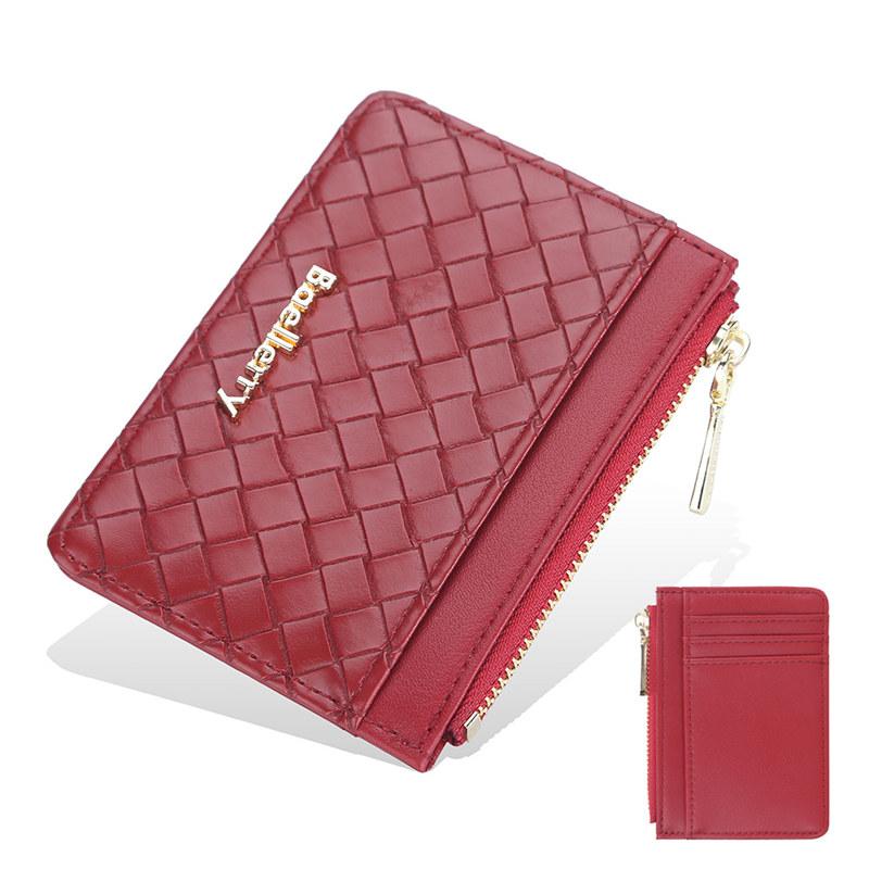 Baellerry Модный мини-кошелек, женский тканый узор, кошелек на молнии, держатель для карт, кошельки, подарки