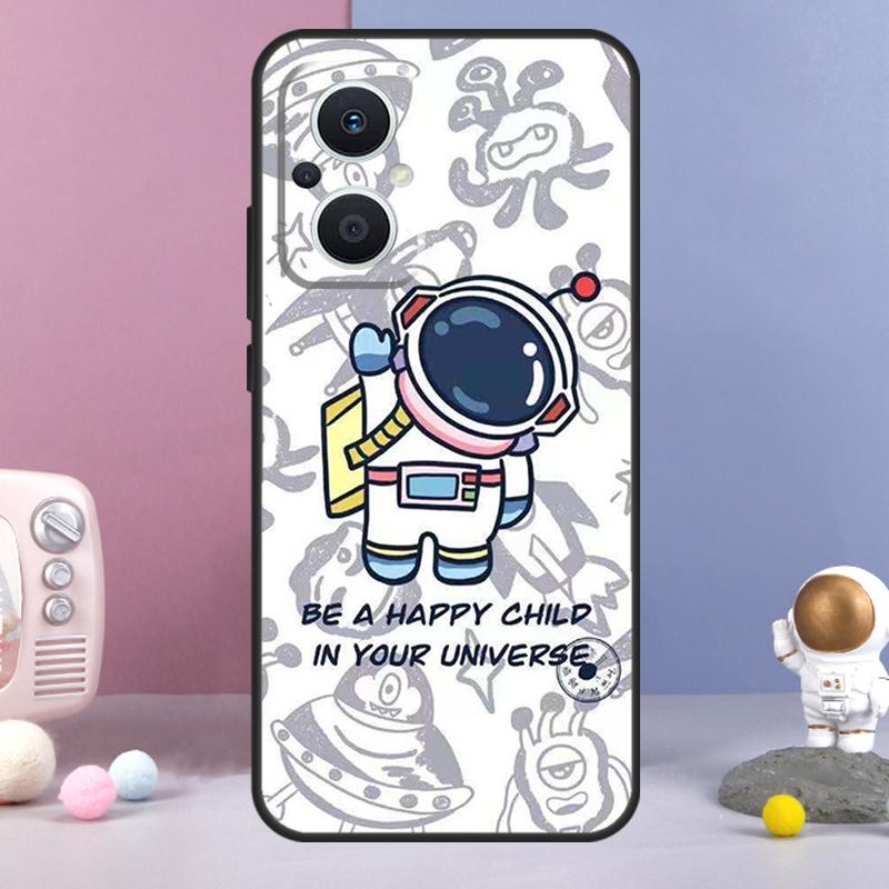Чехол с астронавтом и космическим кораблем для OPPO Reno 8 Lite 11F 12F 13F 14F 10 11 12 13 14 Pro OPPO Find X9 X5 X6 X8 Pro