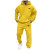 Men's Casual And Personalized Printed Long-sleeved Hooded Sweatshirt, Men's Sports Sweatshirt And Sweatpants Two-piece Set