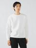 Beams Heart Men's Geometric Quilted Crew Neck Sweatshirt, White, Size L