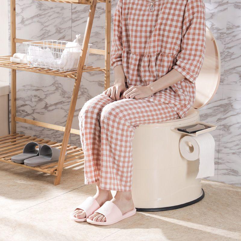 Portable Bidet Chair for Elderly and Pregnant Women - Plastic Mobile Toilet Spittoon for Home Use