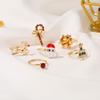 Elegant Lovely Christmas Tree Charming Santa Ornaments Women Ring Cartoon Christmas Jewelry Elk
