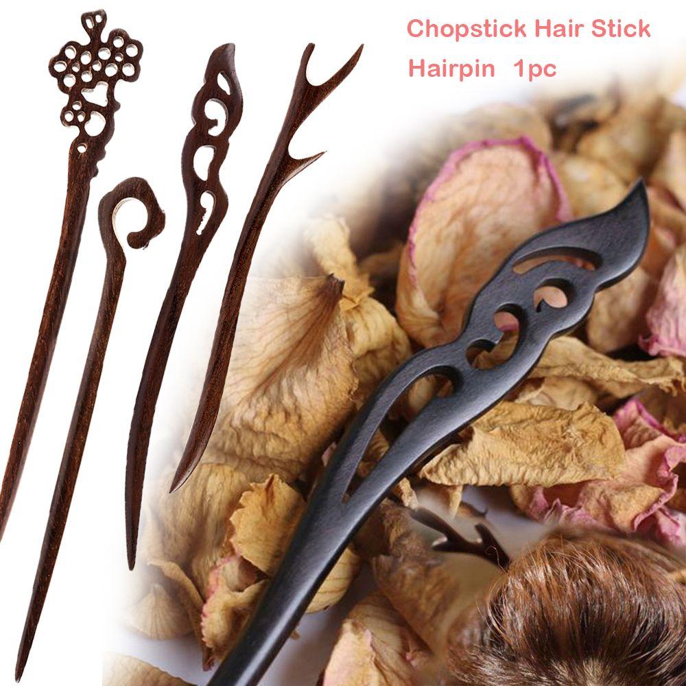 Style Sandalwood Carved Hair Care Hairpin Chopstick Hair Stick Hair Accessories Styling Tools