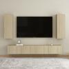 VidaXL TV Unit Set, 4 Pcs Sonoma Oak Chipboard