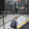 Men Backpacks Kingsons 180° Open Anti-theft Customs Lock with USB Charging Port Male Backpack 15.6 Inch Laptop Backpack Gray KS3204W