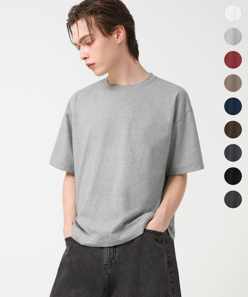 TRILLION [Special Feature] Essential Cp Double-Layered Cropped Short Sleeve T-Shirt_9 Colors (K Type)
