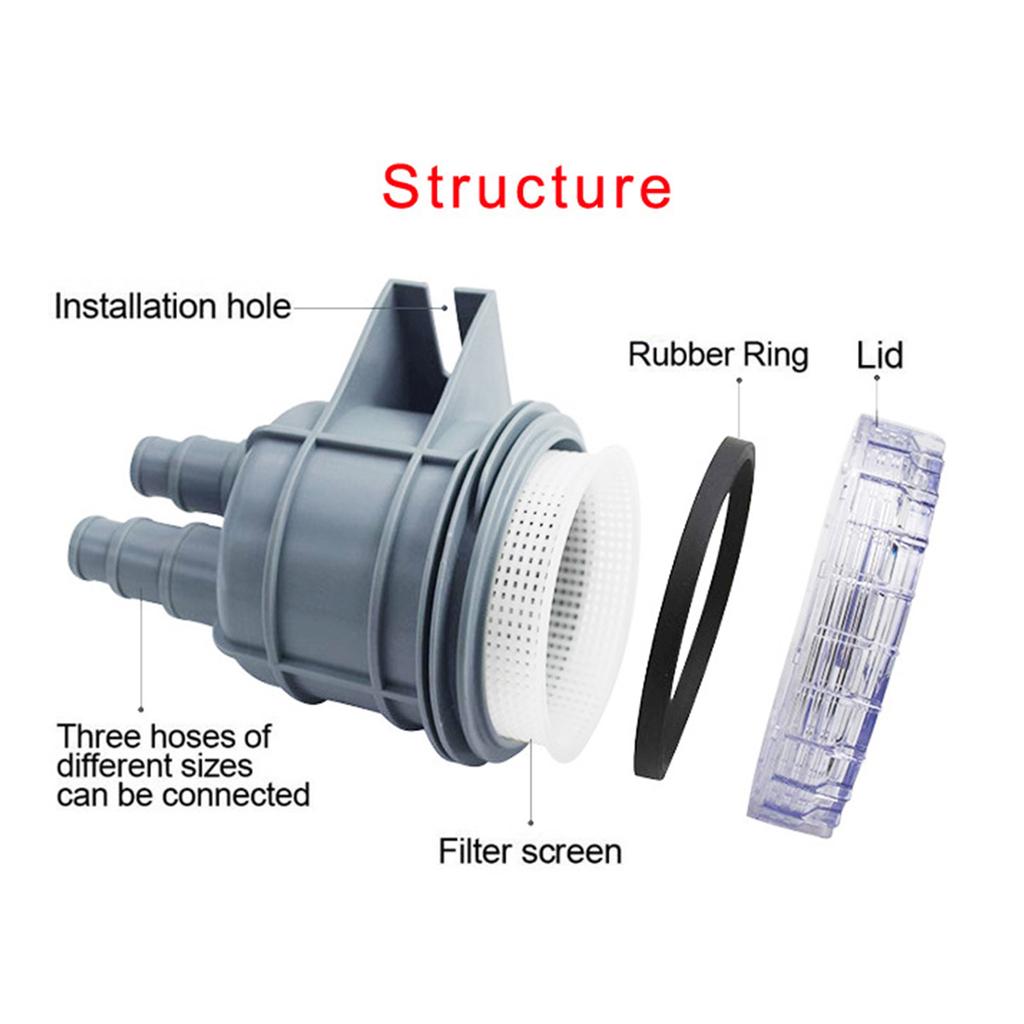 Фильтр для сырой жидкости Фильтр для морской воды Очиститель морского воздухозаборника двигателя Корзина для забора охлаждающей воды Фильтр Аксессуары для каяков
