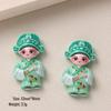 Cross-Border Cartoon DIY Resin Accessories: Opera Character Hair Clips & Phone Case Ornaments.