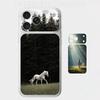Премиальная защитная наклейка с изображением лошадиного пейзажа для iPhone 17 Pro/Max, Защитная декаль для задней панели и рамки камеры (Не чехол)
