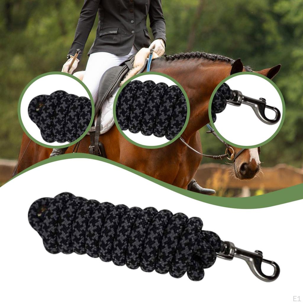 Rope Horse Supply 98,43 дюйма Конный Аксессуар Поводья с Быстрым Карабином Тренировочный Поводок Шнур для Работы на Длинной Вожже