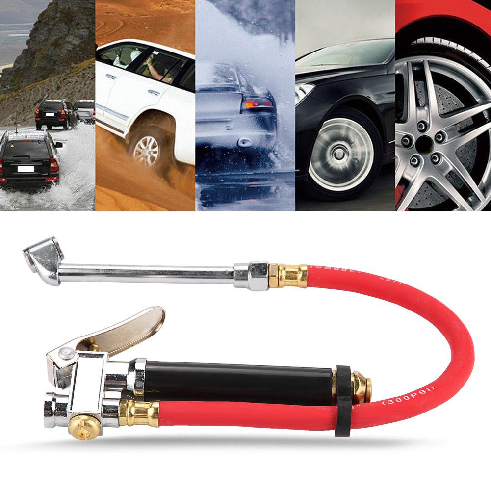 Ручной автомобильный воздушный насос для накачивания шин, манометр, двойной патрон, шланг для воздушного компрессора