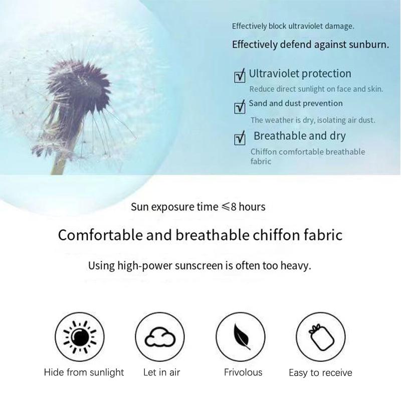 1 шт. Женская солнцезащитная маска из шифона, шейный гетр, шифон, дышащий