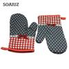 (SU)Кухонные хлопковые перчатки для приготовления пищи в микроволновой печи, рукавицы, коврик для кастрюли, термозащитный бежевый цвет