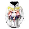 Fashion Spring and Autumn Splash Ink Tiger 3D Printing Funny Hoodie Pullover Sleeve Streetwear Sweatshirt