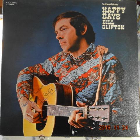 LP Record BILL CLIFTON - Happy Days GSGL10476 Pye Golden Guin 1971 UK Folk Used