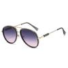 New Retro Double-Beam Aviator Frog Mirror Women Sunglasses Brand Gradient Design Men All-Match Casual Glasses Uv400