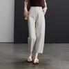 Clear thread design with linen thin style harem pants for women in 2026 summer, loose and versatile casual cropped pants