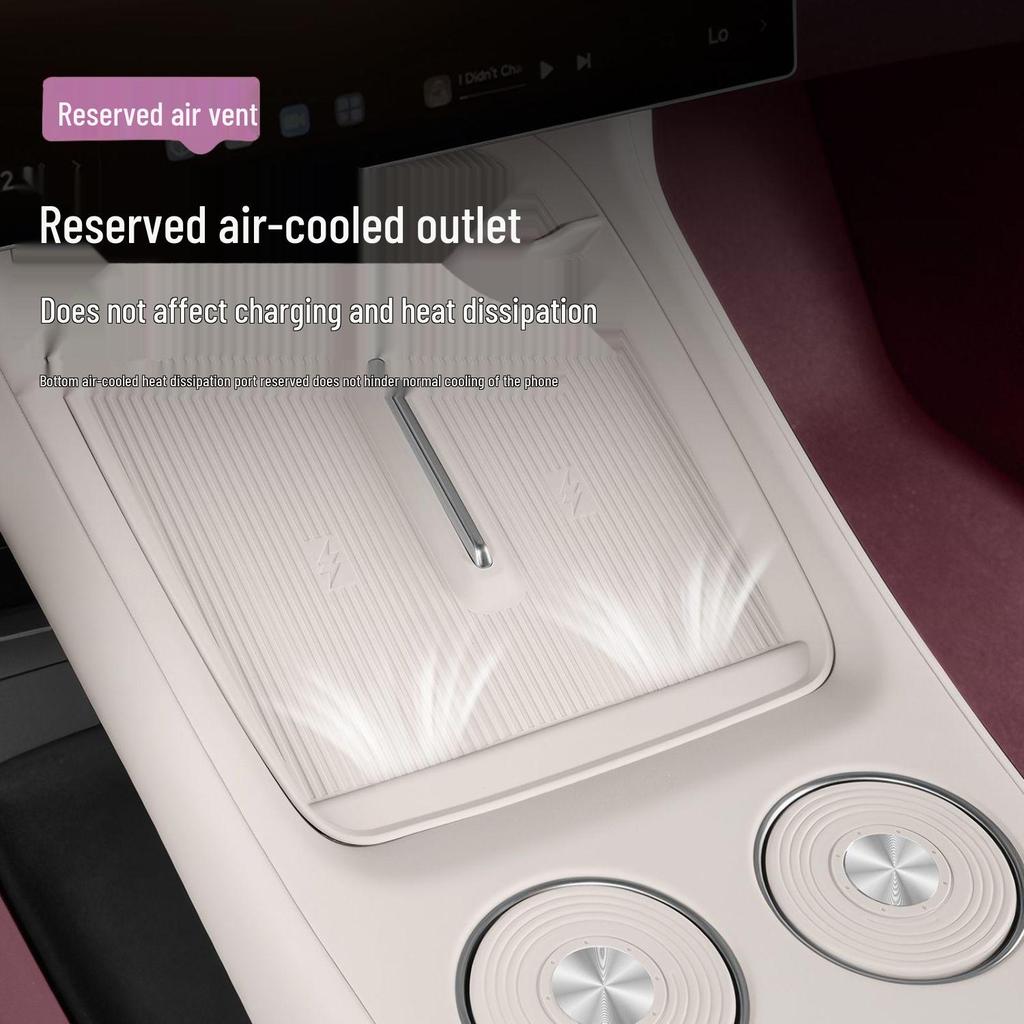 Силиконовая противоскользящая подставка для беспроводного зарядного устройства Xiaomi YU7: Защита для автомобильного органайзера и подстаканника
