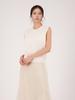 Acud Лен Круглый вырез Без рукавов Вязаный _Слоновая кость