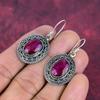 Рубиновые серьги, драгоценные камни, серьги ручной работы из цельного серебра 925 пробы, ювелирные изделия последнего дизайна