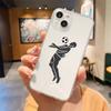 Football Player Soccer Art Clear Phone Case For iPhone 14 13 11 12 Pro Max X XR XS 7 8 Plus SE Soft Silicone Cover Coque Funda