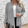 Fashion Autumn Winter Women's Long Sleeve Solid Loose Cardigan Coat Women