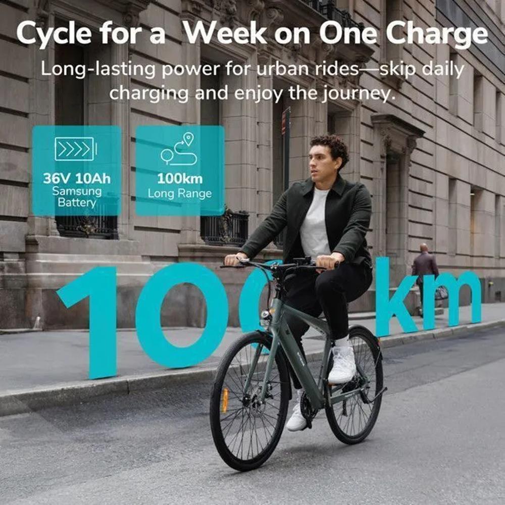 ENGWE N1 AIR 250W Electric Bike, 100km Range, Carbon Fiber Frame, 15.6kg Lightweight, Torque Sensor, IPX5 Waterproof