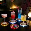 Anti Scalding Pads LED Light Up Acrylic Coaster Glowing Drink for Cocktail Glasses Heat Resistant Table Luminous Bar Cup Mat, Reusable Home