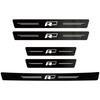 RSQ1 VW 2026 Hot 5Pcs Car Door Sill Plate Sticker Anti-scratch Strip Trunk Protection Decals For Volkswagen Rline T-Cross Arteon Mago