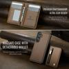 For Samsung Galaxy S25 Case JEEHOOD J12 Magnetic Detachable Zipper Wallet Kickstand Leather Back Cover Magnetic Case