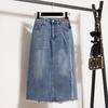 2025 Plus Size New Spring Denim Skirts Women A-Line Clothing Fashion Loose Jeans Skirt High Waist Vintage