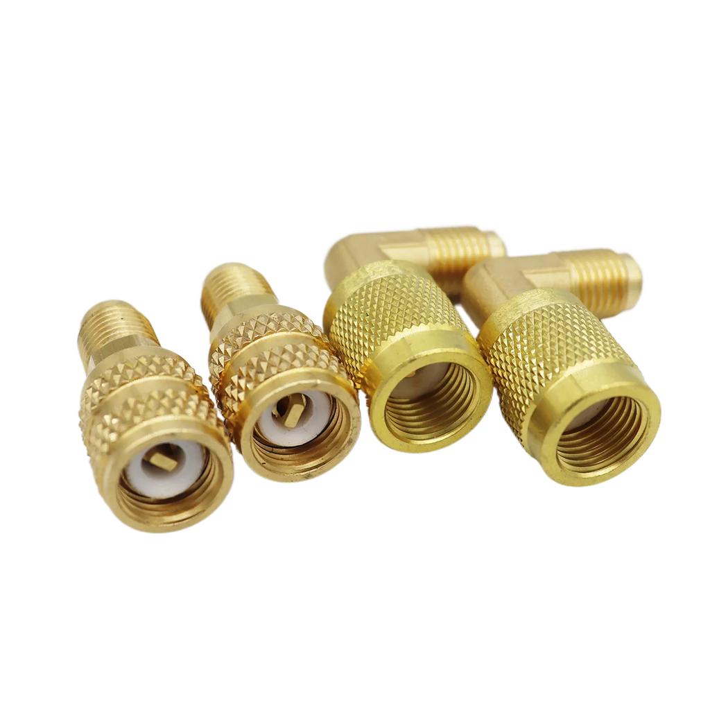 100% Латунный Коррозионностойкий Адаптер R410A 5/16" SAE Папа к 1/4" SAE Папа Раструбный для Кондиционера ОВК