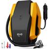 Electric Air Pump, 12V Air Compressor, Portable Compressor with LED Light Inflator Compressor Portable for Car Tires, Bicycle and Others