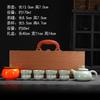 Ru kiln ceramic kung fu tea set Mid-Autumn Festival opening gift souvenir household printing lo
