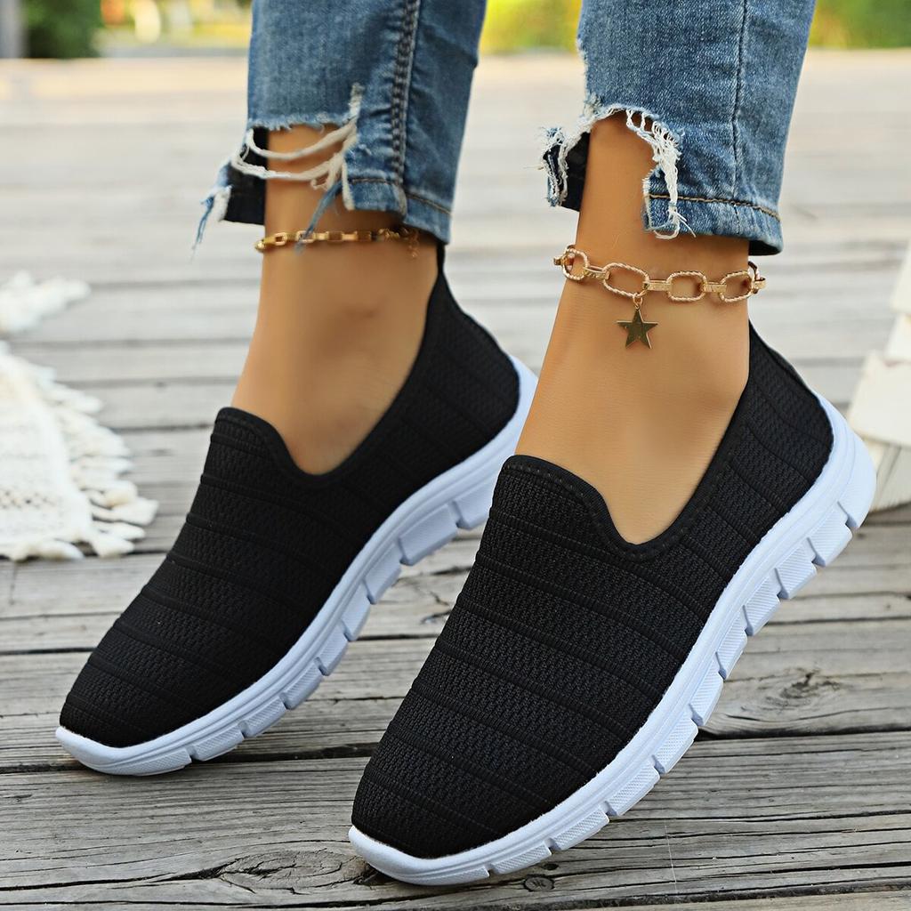 Fashion 2024Summer Sneakers Slip On Flat Shoe Women's Fashion Casual Loafers Walking Shoe Outdoor Mesh Soft Bottom Sports