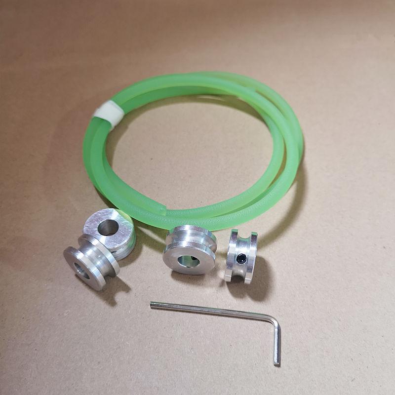 Шкив из алюминиевого сплава с одним ручьем для токарного станка, колесо неприводного шпинделя, модель двигателя (Полиуретановый круглый шкив с U-образным пазом)