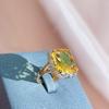 Luxury Ring For Women Silver Simulation Topaz Stylish Women's Engagement Fine Jewelry