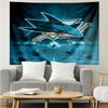 1PC Shark City Lights Tapestry Accessories Playroom Tapestry, for Bedroom,Livingroom, dormitory Room Wall Decor Fan Birthday Gifts