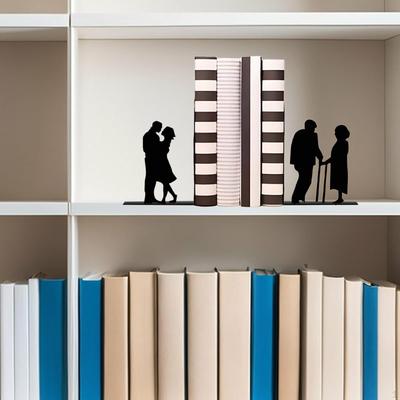 Металлический книжный упор в виде силуэта пары, полый, многоцелевой, подставка-держатель для книг